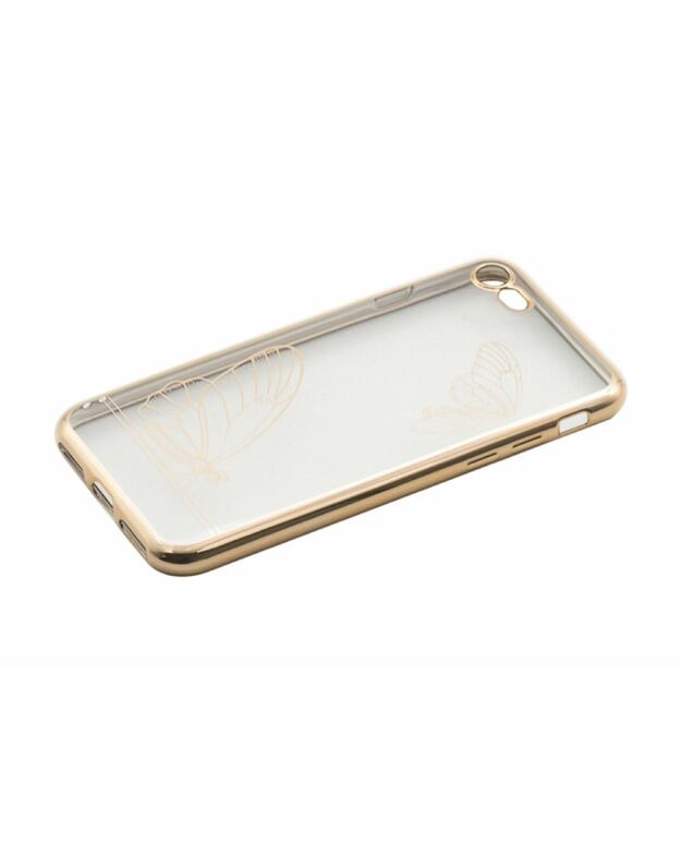 Tellur Cover Silicone for iPhone 7 Butterfly gold