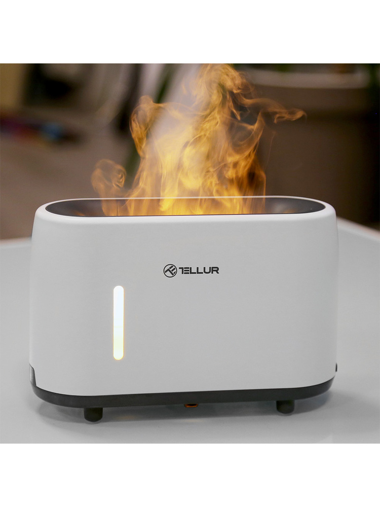 Tellur Flame aroma diffuser 240ml, 12 hours, remote control, white