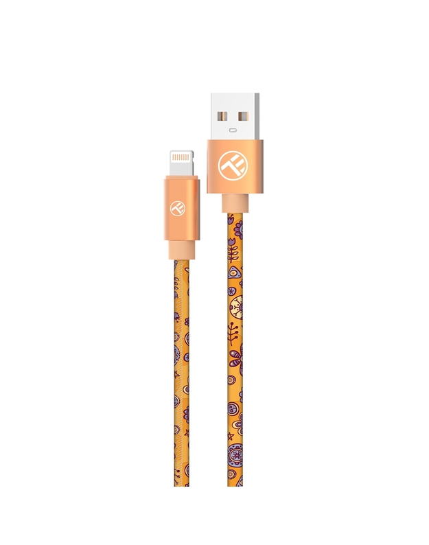 Tellur Graffiti USB to Lightning Cable 3A 1m Orange