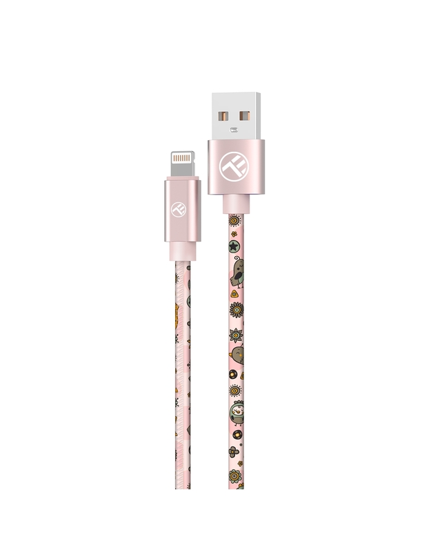 Tellur Graffiti USB to Lightning Cable 3A 1m Pink