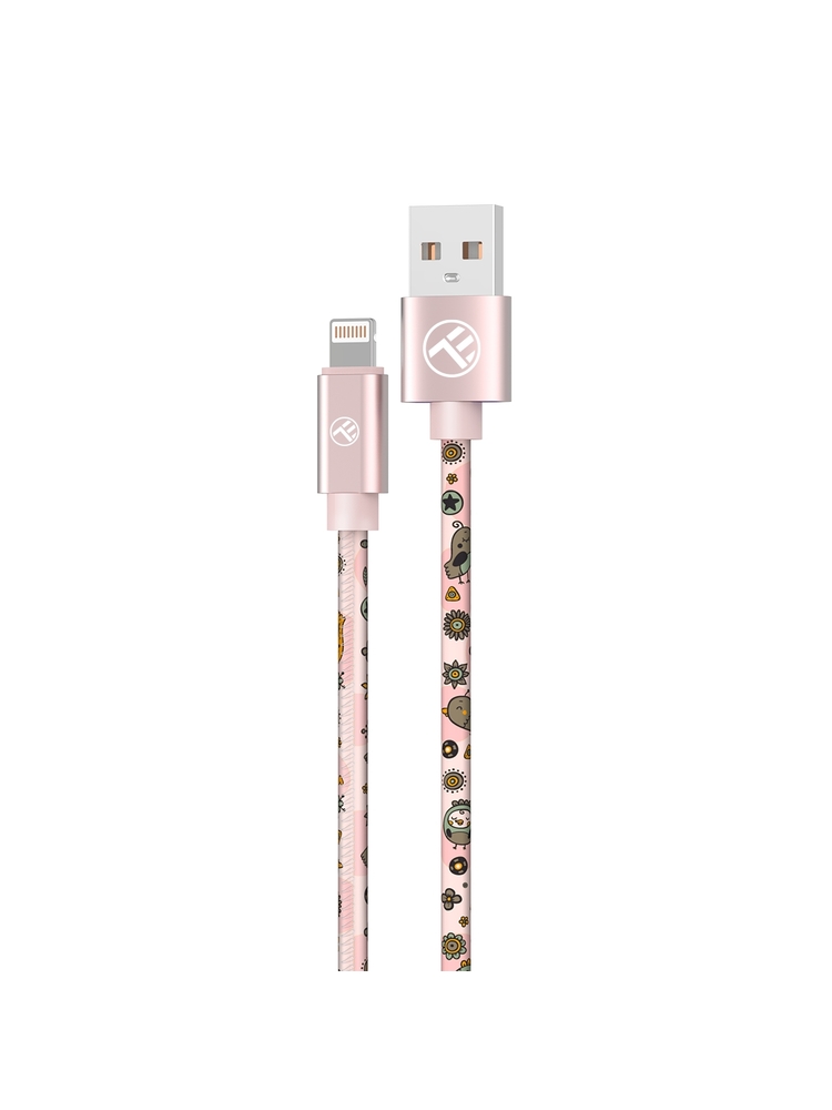 Tellur Graffiti USB to Lightning Cable 3A 1m Pink