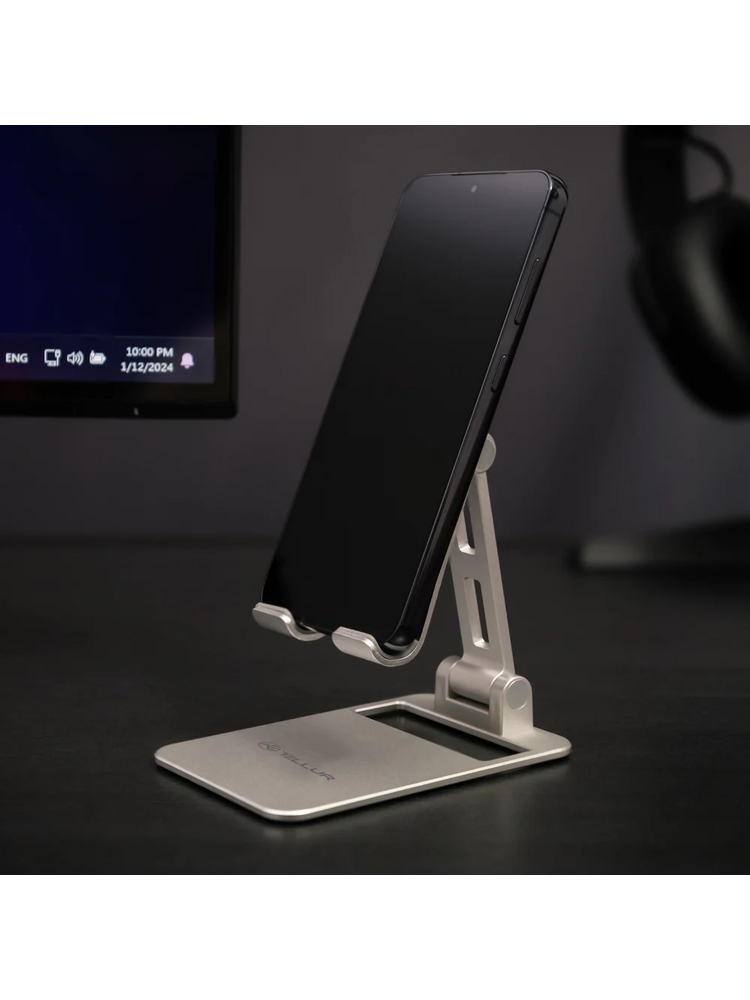 Tellur Phone Holder for desk Aluminium Silver