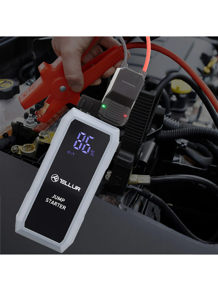 Tellur Portable Car Jump Starter, 1500A, Power Bank, 16800mAh, LED Light