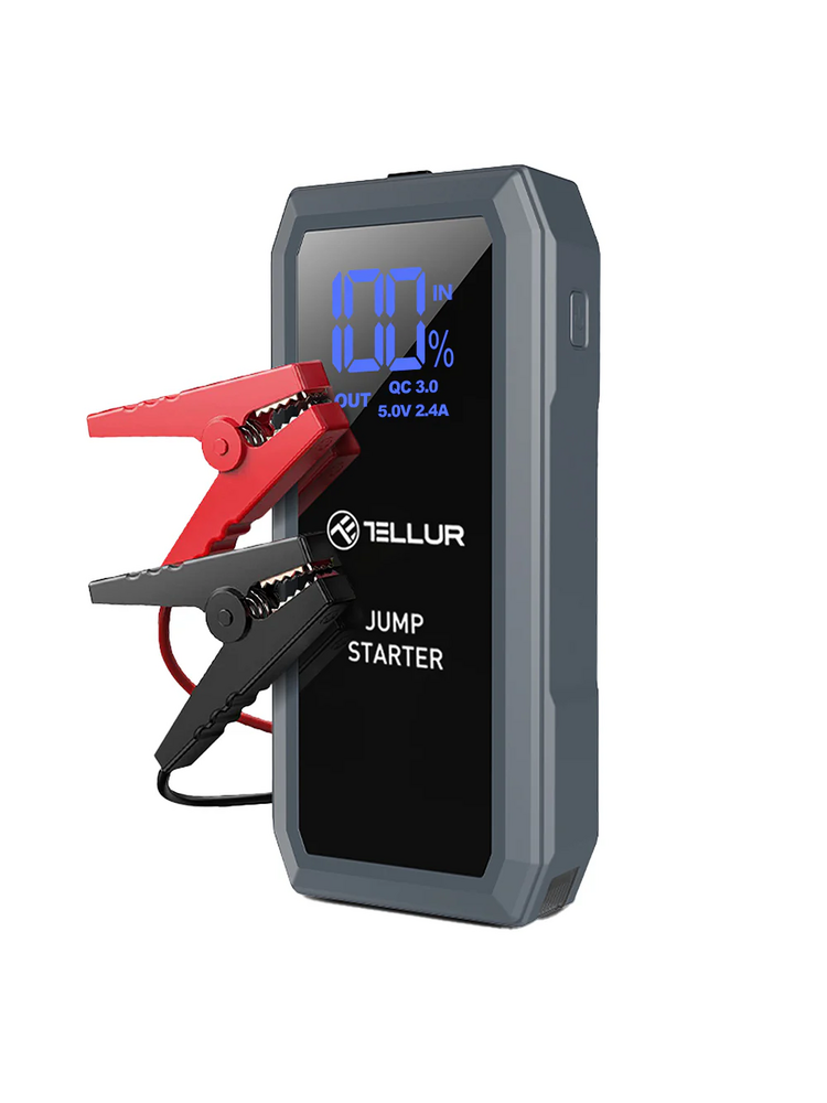 Tellur Portable Car Jump Starter, 1500A, Power Bank, 16800mAh, LED Light