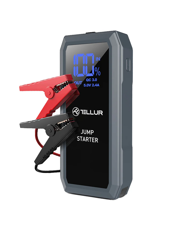 Tellur Portable Car Jump Starter, 1500A, Power Bank, 16800mAh, LED Light