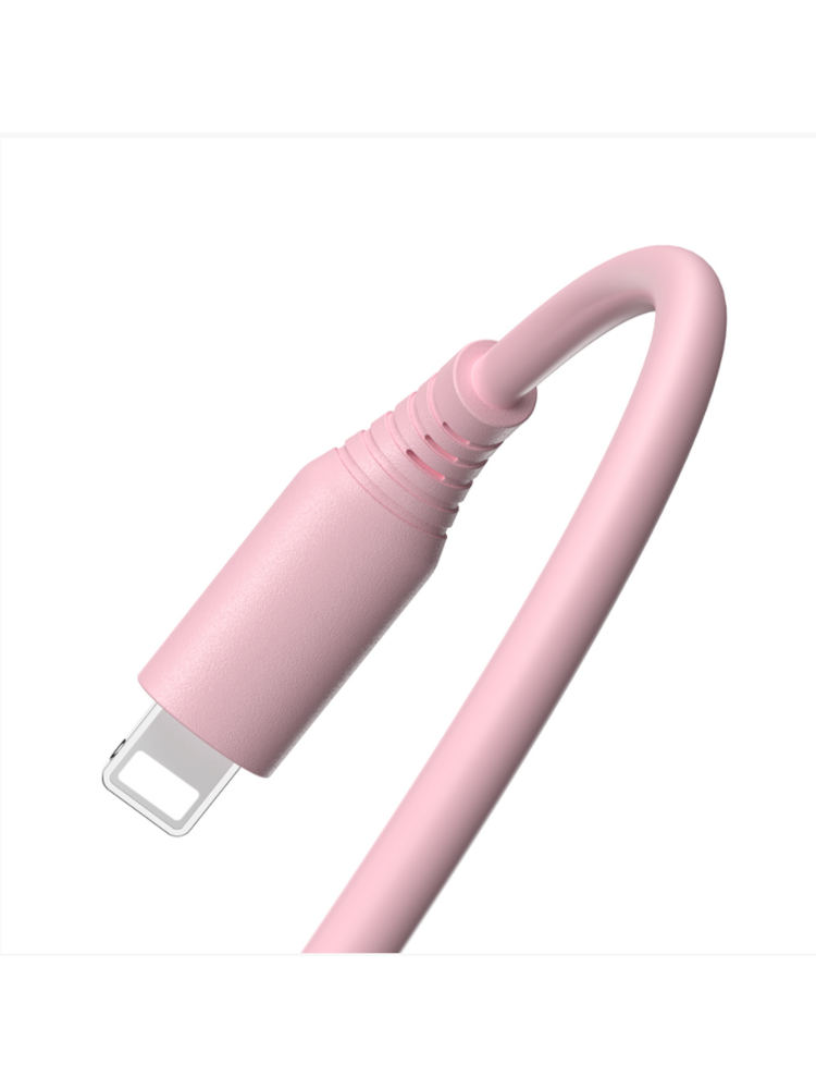 Tellur Silicone USB to Lightning Cable 3A 1m Pink