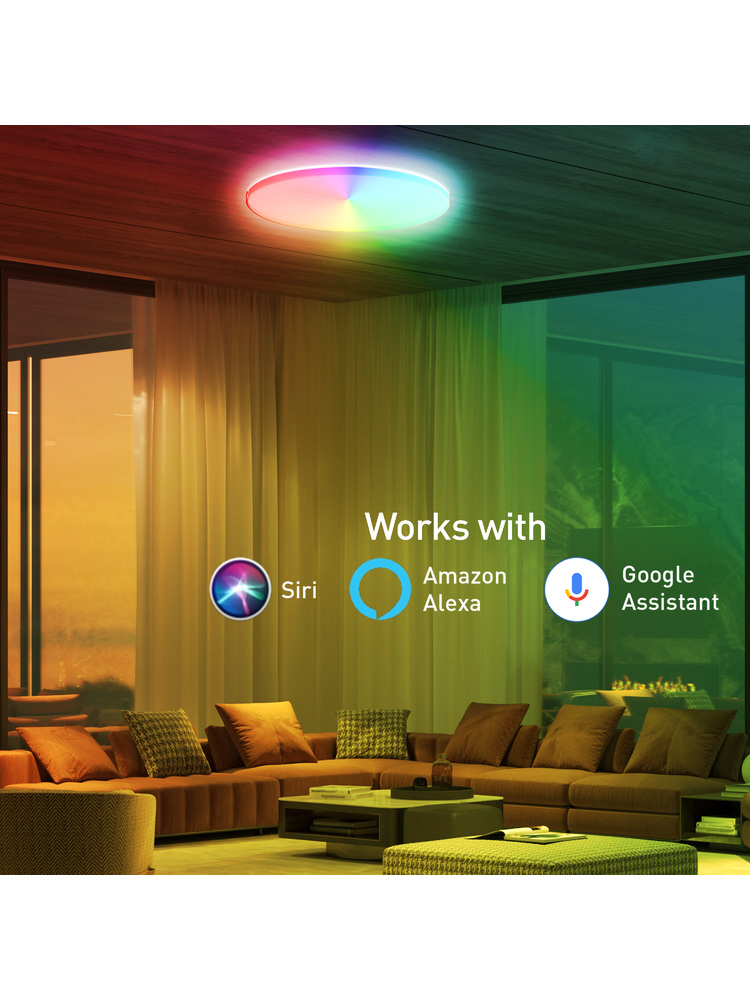 Tellur Smart WiFi Ceiling Light, RGB 24W, Round, White