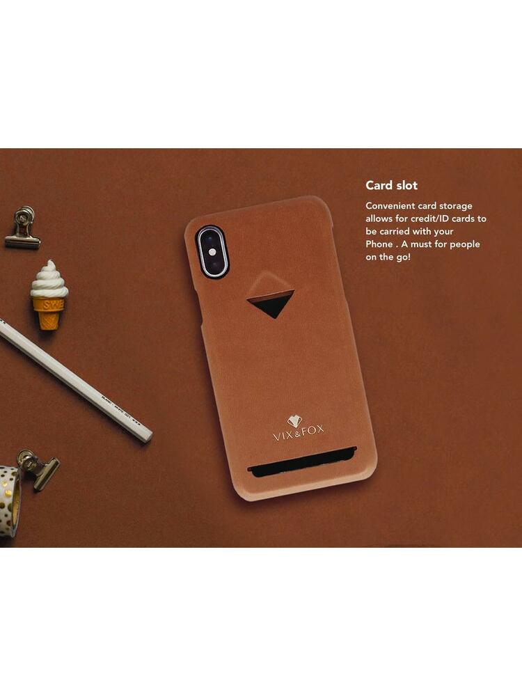 VixFox Card Slot Back Shell for Samsung S9 caramel brown