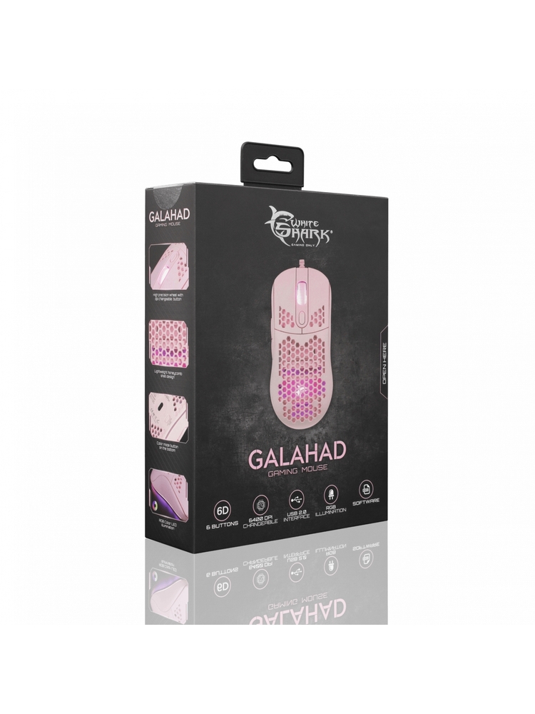 White Shark GALAHAD-P Gaming Mouse GM-5007 pink