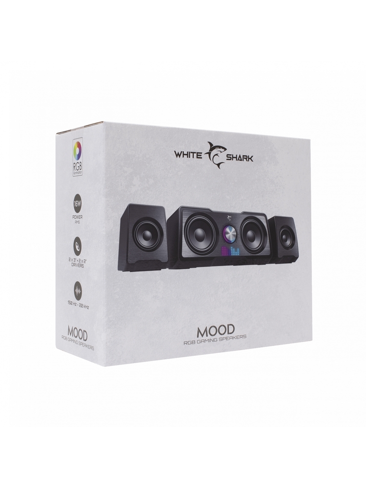 White Shark GSP-968 Mood RGB Gaming 2.2 Speaker System Black