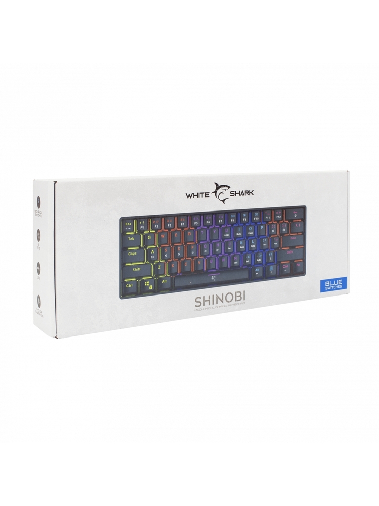 White Shark Shinobi GK-2022 Blue Switch, Black US