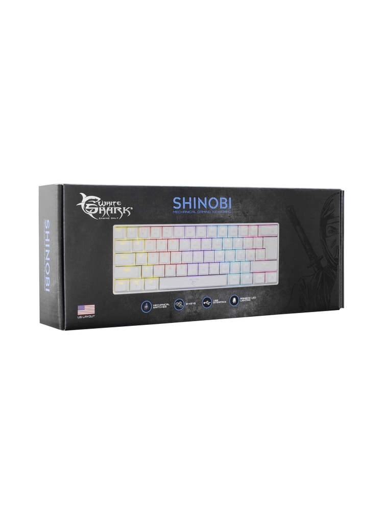 White Shark Shinobi GK-2022 Blue switch, White US