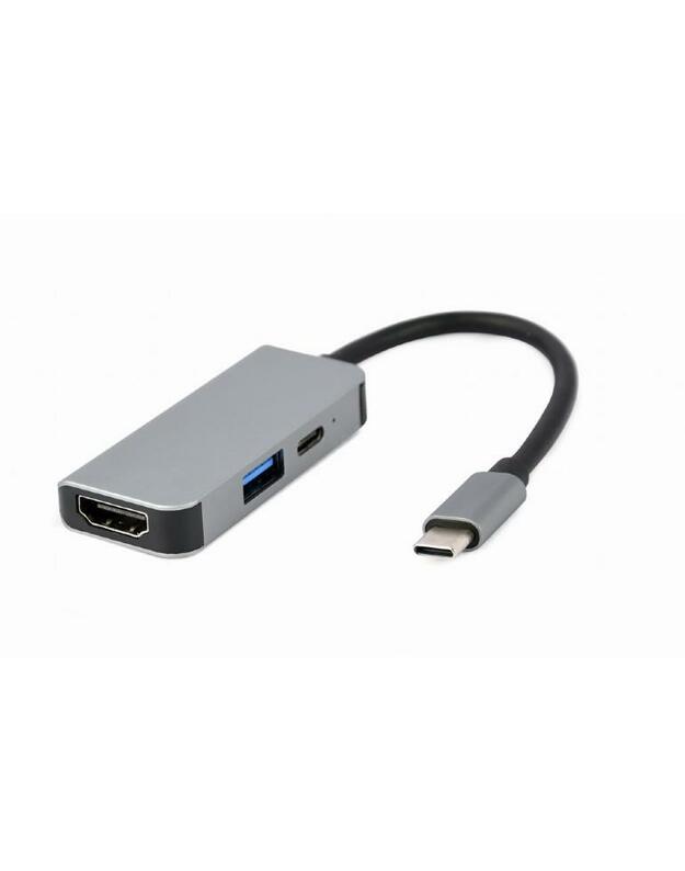 I/O ADAPTER USB-C TO HDMI/USB3/3IN1 A-CM-COMBO3-02 GEMBIRD