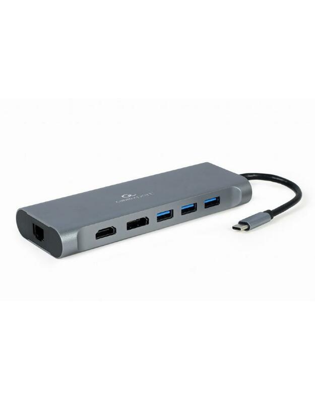 I/O ADAPTER USB-C TO HDMI/USB3/8IN1 A-CM-COMBO8-01 GEMBIRD