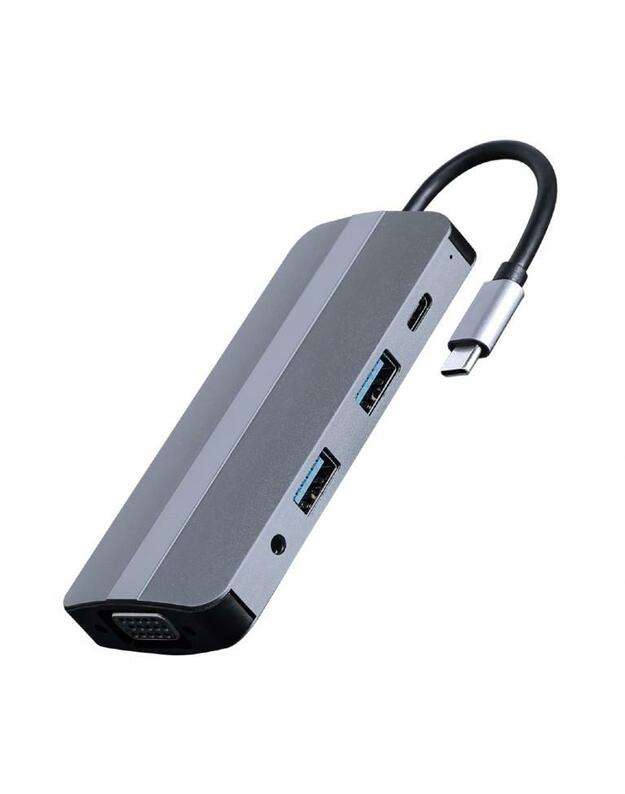 I/O ADAPTER USB-C TO HDMI/USB3/8IN1 A-CM-COMBO8-02 GEMBIRD