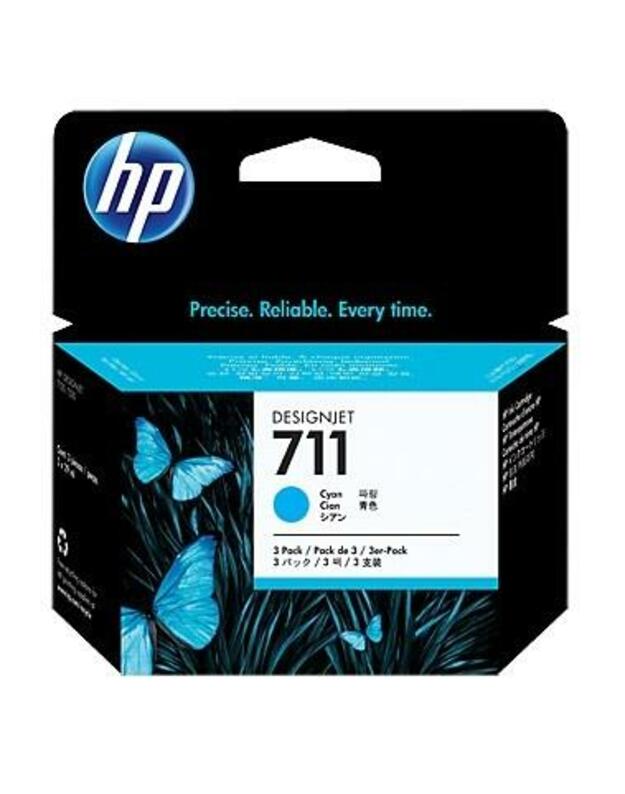 INK CARTRIDGE CYAN NO.711/3-PACK 29ML CZ134A HP