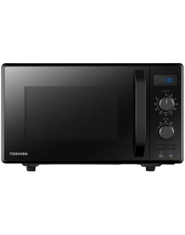 3-in-1 Microwave Oven with Grill and Combination Hob, 23 Litres, Rotating Plate with Storage, Timer, Built-in LED Lights, 900 W, Grill 1050 W, Pizza Programme, Black