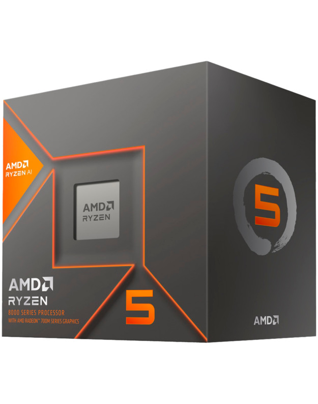 AMD CPU Desktop Ryzen 5 6C/12T 8400F (4.2GHz/4.7GHz,22MB,65W,AM5) box, with Wraith Stealth Cooler