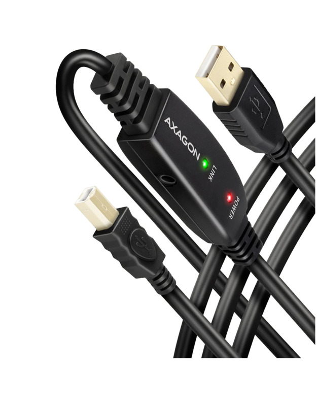 Aragon ADR-210B Active connection USB 2.0 A-M > B-M cable, 10 m long. Power supply option.