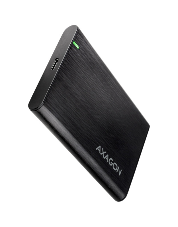 AXAGON EE25-A6C USB-C 3.2 Gen 1 - SATA 6G 2.5" External SCREWLESS ALU RAW box BLACK