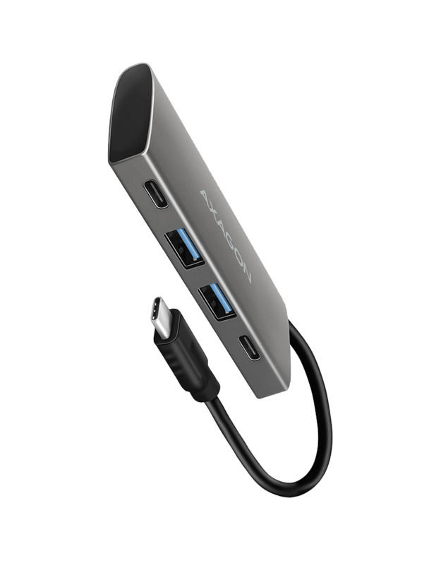 AXAGON HMC-4G2 2x USB-A + 2x USB-C, USB-C 3.2 Gen 2 10Gbps hub, 13cm USB-C cable