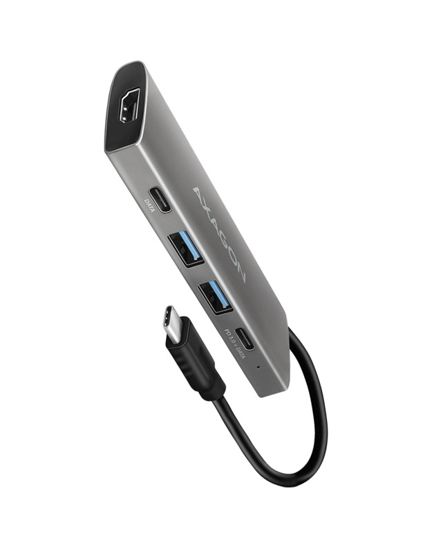 AXAGON HMC-5G2 2x USB-A + 2x USB-C + HDMI, USB-C 3.2 Gen 2 10Gbps hub, PD 60W, 13cm USB-C cable