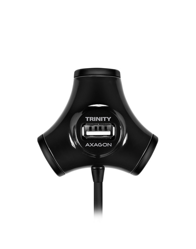 AXAGON HUE-X3B 4x USB2.0 TRINITY Black Hub