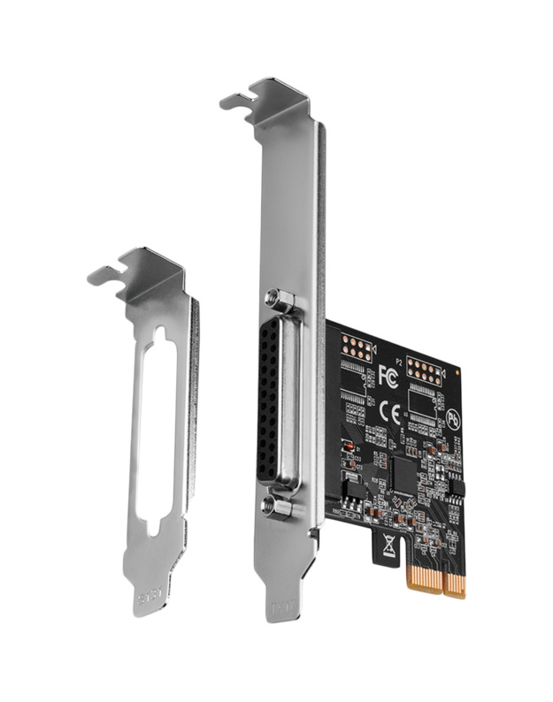 Axagon PCI-Express card with one parallel port. Low profile.