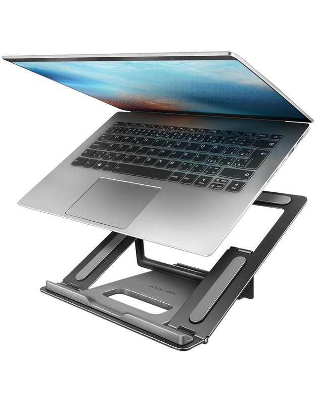 Axagon STND-L NOTEBOOK STANDAluminum stand for 10“ – 16“ notebooks. Four adjustable positions.