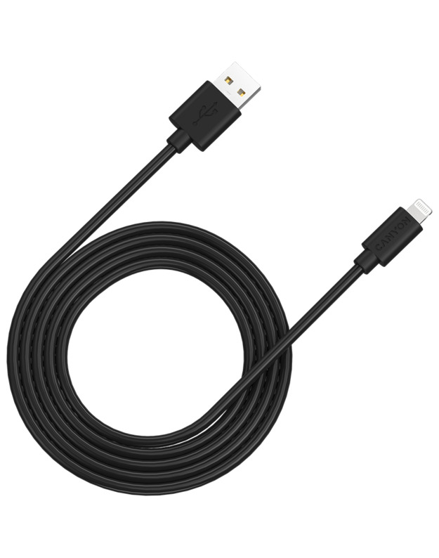 CANYON cable MFI-12 USB-A to Lightning 2m Black