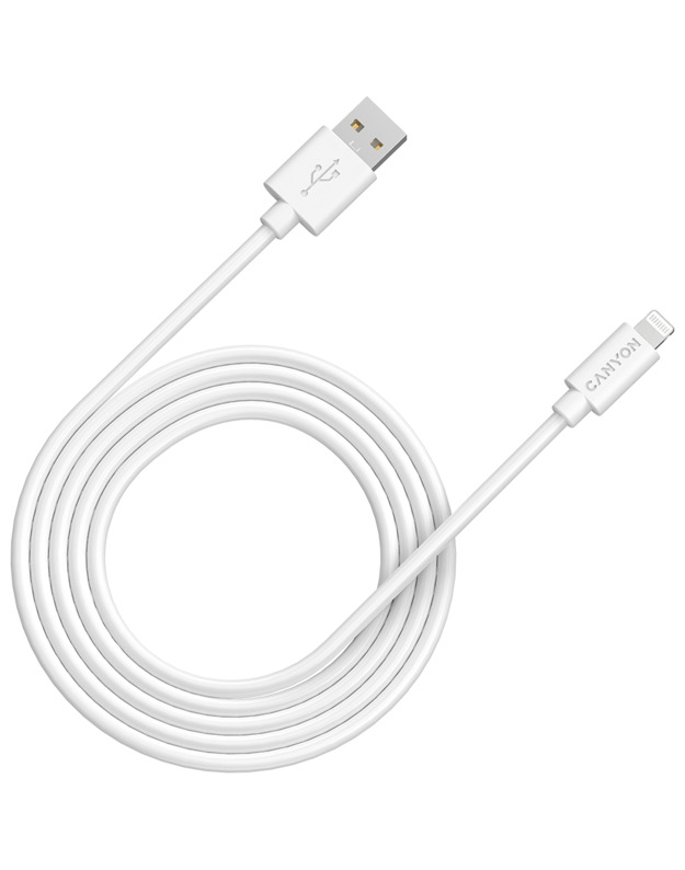 CANYON cable MFI-12 USB-A to Lightning 2m White