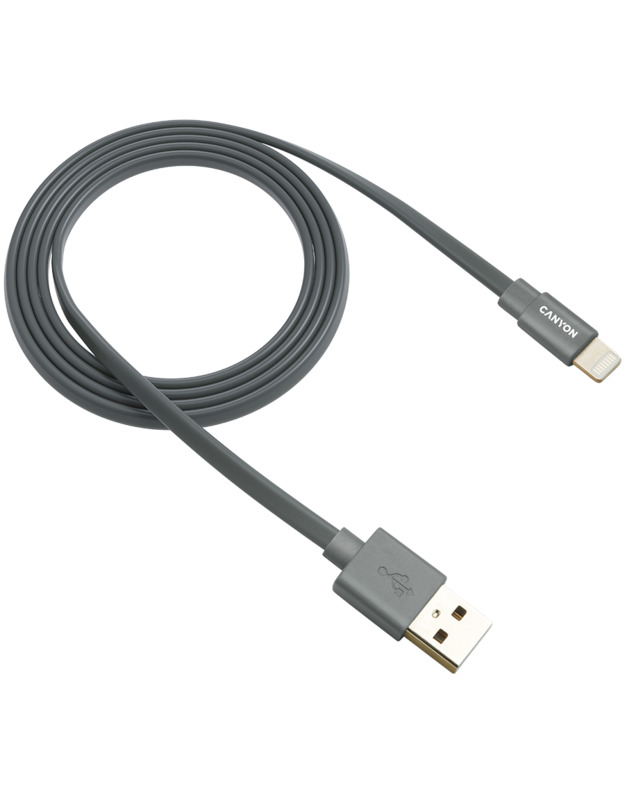 CANYON cable MFI-2 Lightning 12W 1m Dark Grey