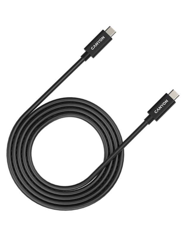 CANYON cable UC-42 USB-C to USB-C 240W 20Gbps 4k 2m Black