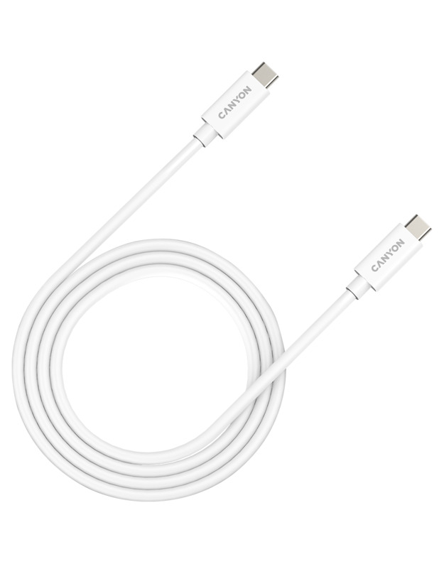 CANYON cable UC-44 USB-C to USB-C 240W 40Gbps 4k 1m White