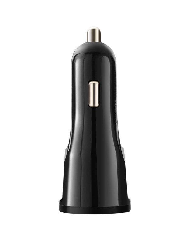 CANYON car charger C-033 2.4A/USB-A built-in Lightning Black