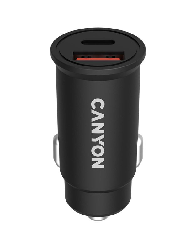 CANYON car charger C-20-03 PD 30W QC 3.0 18W USB-C USB-A black