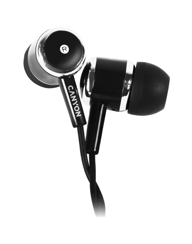 CANYON headphones EPM-01 Mic 1.2m Black