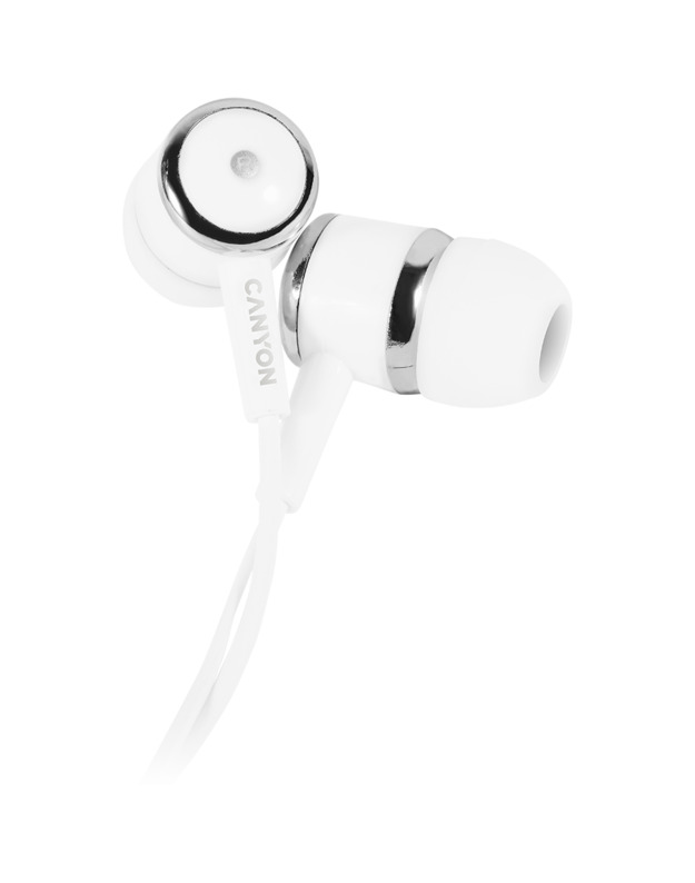 CANYON headphones EPM-01 Mic 1.2m White