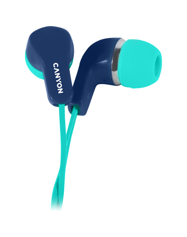 CANYON headphones EPM-02 Mic 1.2 m Blue Green