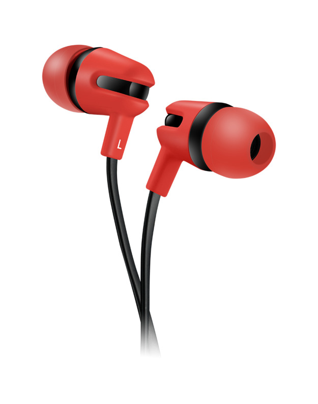 CANYON headphones SEP-4 Mic Flat 1.2m Red