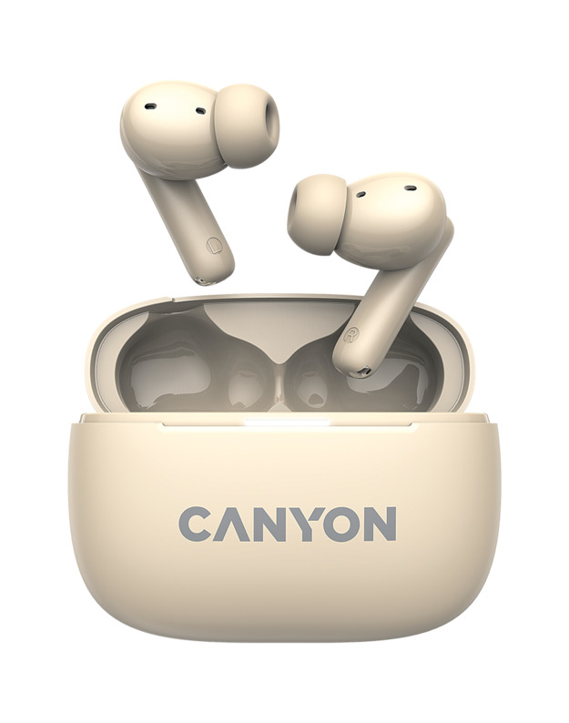 CANYON headset OnGo TWS-10 ANC+ENC Beige