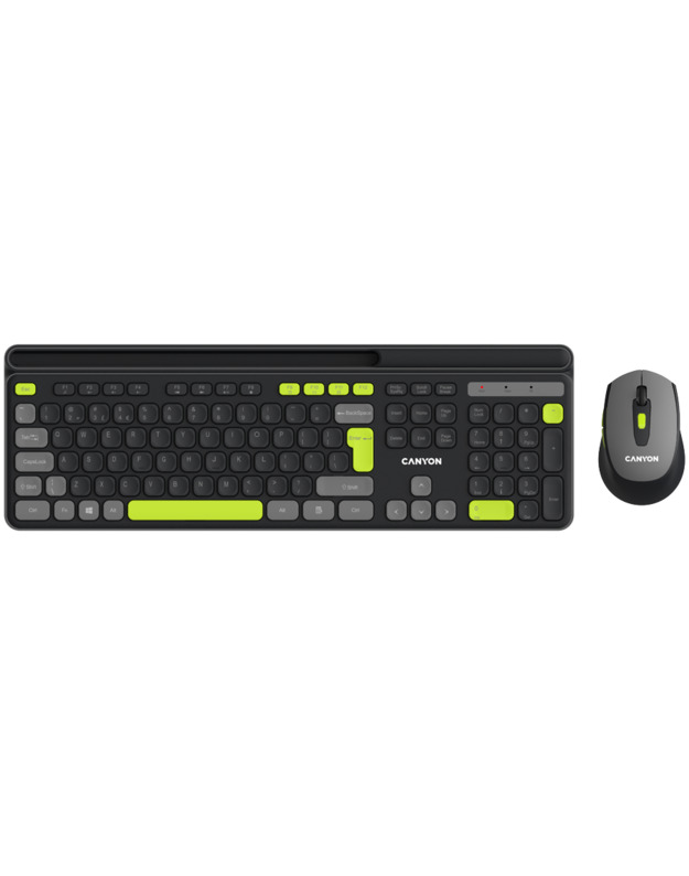 CANYON HSET-W5 EN Keyboard+Mouse AAA+AA Wireless Black