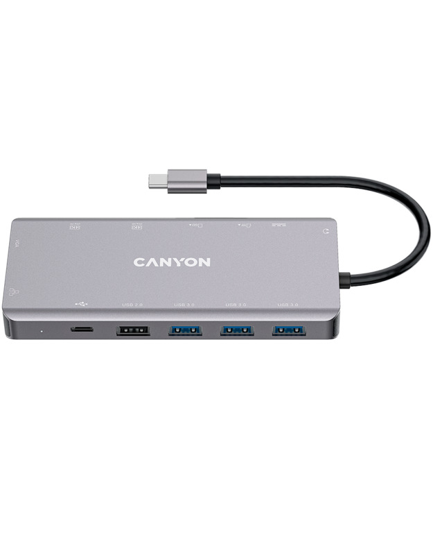 CANYON hub DS-12 13in1 4k USB-C Dark Grey