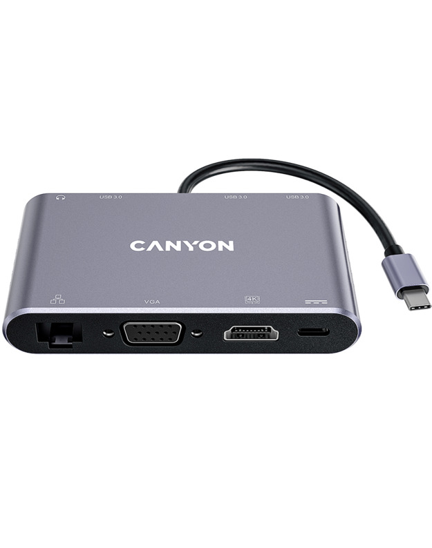 CANYON hub DS-14 8in1 4k USB-C Dark Grey