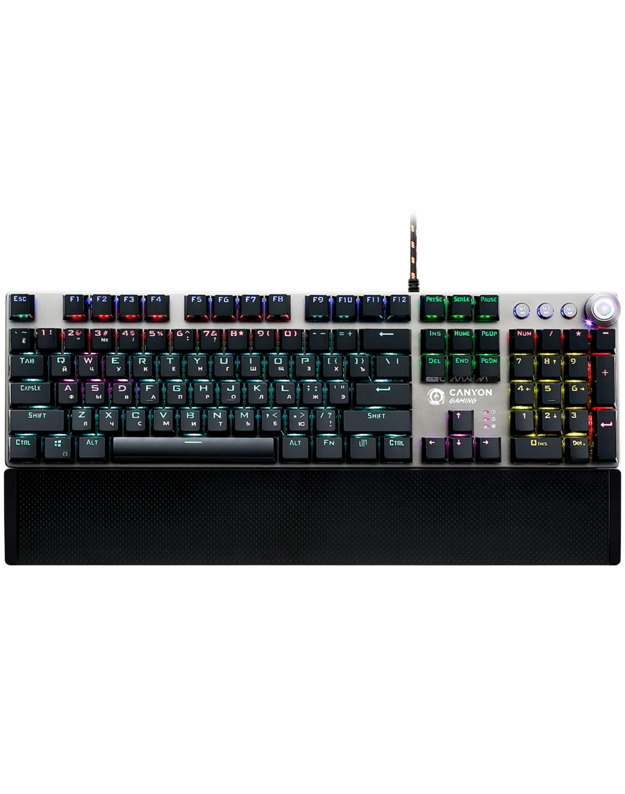 CANYON keyboard Nightfall GK-7 RGB EN/RU  Wired Dark Grey