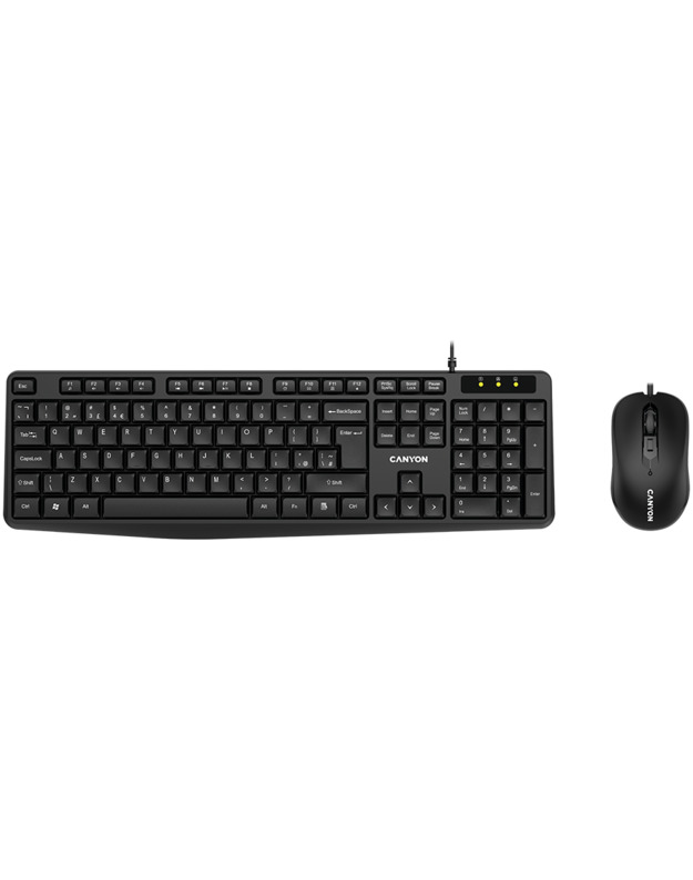 CANYON SET-1 EN/RU Keyboard+Mouse Wired Black