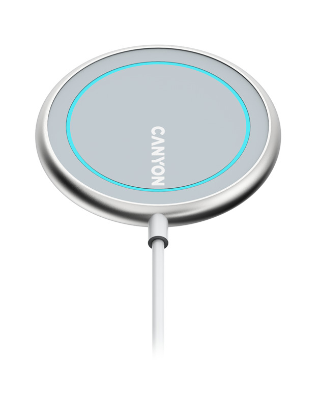 CANYON wireless charger WS-100 15W Magnetic Silver