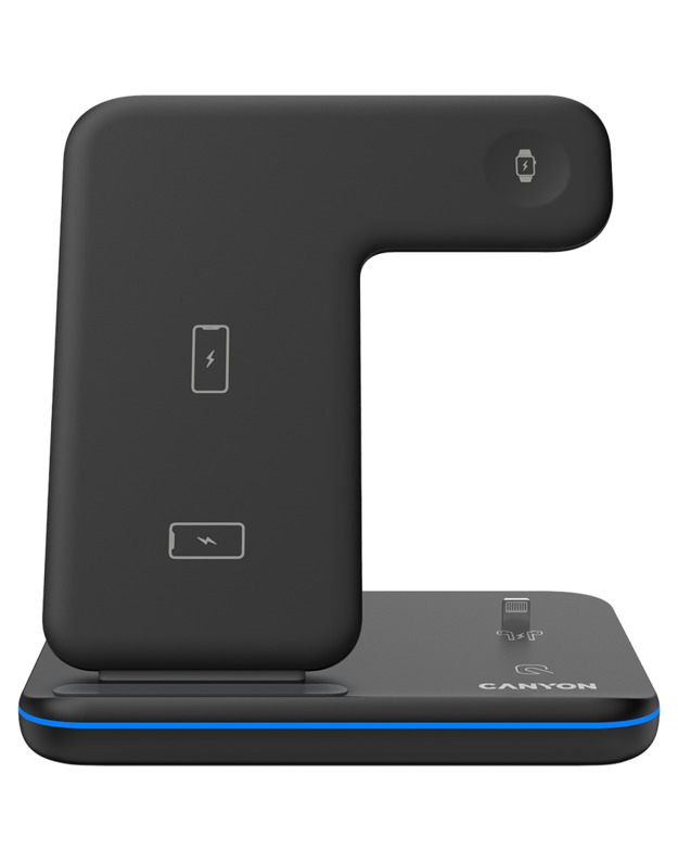 CANYON wireless charger WS-302 15W 3in1 Black