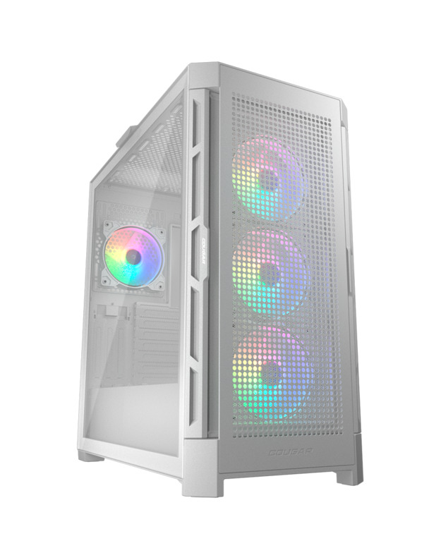 COUGAR | Duoface Pro RGB White | PC Case | Mid Tower / TG & Airflow Front Panel / 4 x ARGB Fans / TG Left Panel