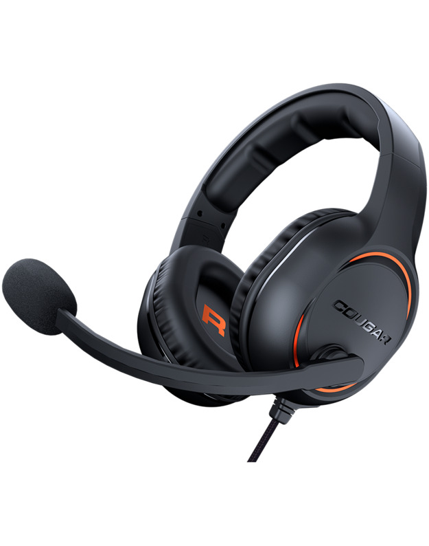 Cougar | HX330 Orange | Headset | Stereo 3.5mm 4-pole and 3-pole PC adapter/ Driver 50mm / 9.7mm noise cancelling Mic